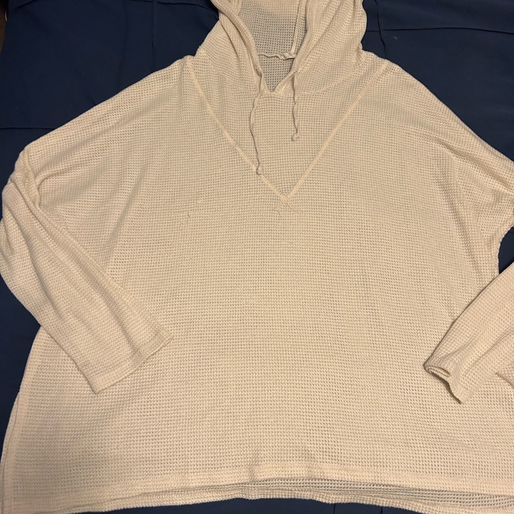 Women's Cream Hooded Sweater